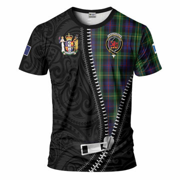 Farquharson Tartan T-Shirt New Zealand Pattern Unique Zipper Stylized