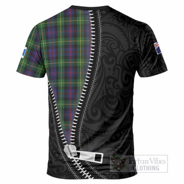 Farquharson Tartan T-Shirt New Zealand Pattern Unique Zipper Stylized