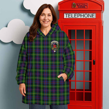 Farquharson Tartan Wearable Blanket with Family Crest - Tartan Vibes Clothing
