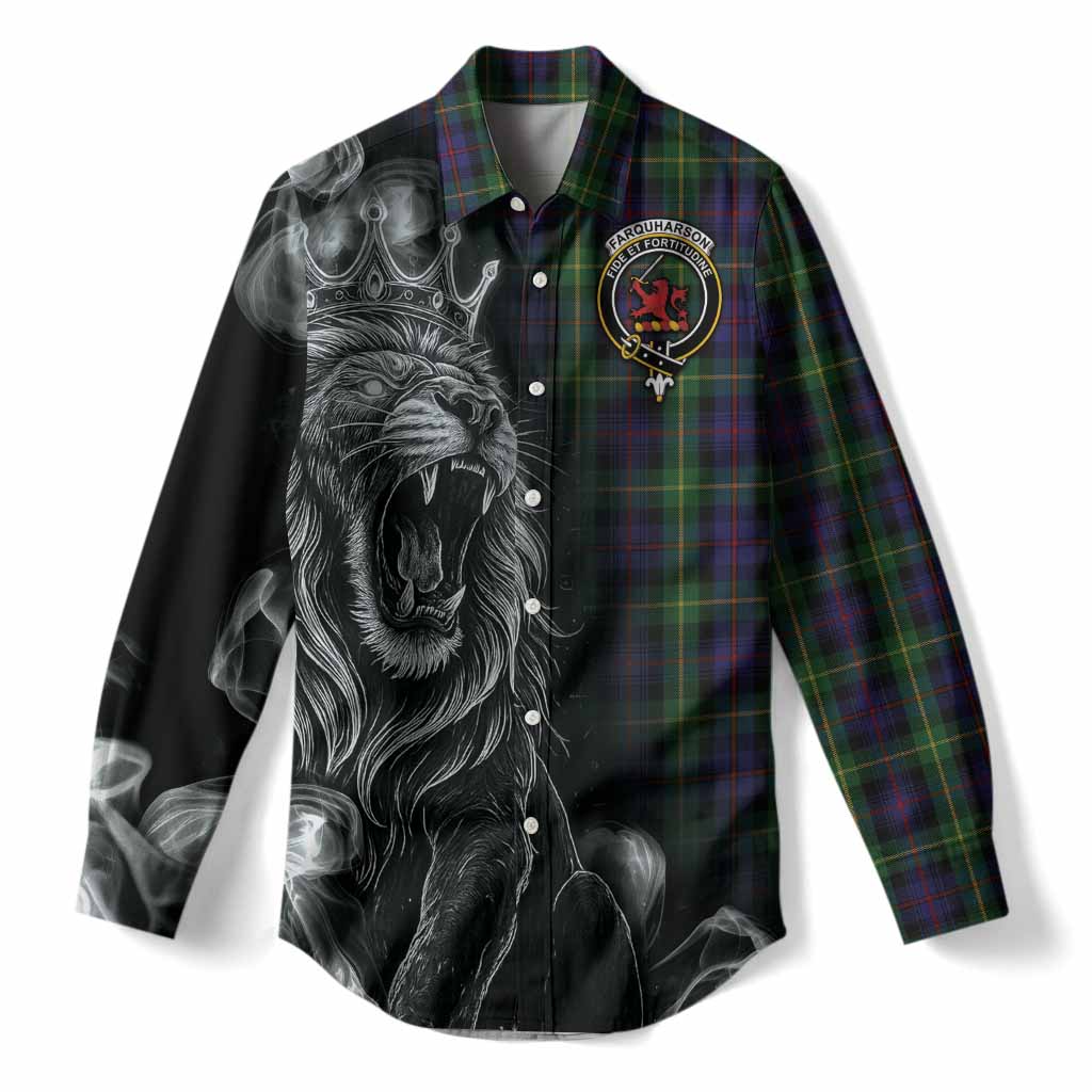 Farquharson Tartan Women Casual Shirt Roaring Lion Heritage