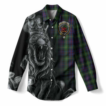 Farquharson Tartan Women Casual Shirt Roaring Lion Heritage