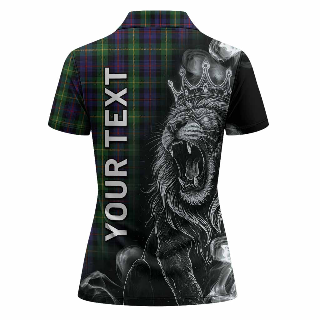 Farquharson Tartan Women Polo Shirt Roaring Lion Heritage