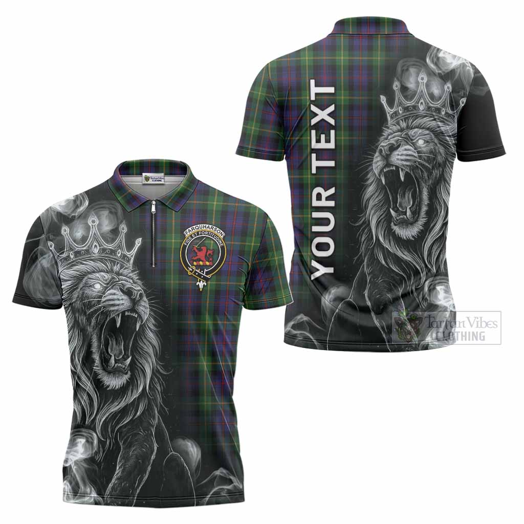 Farquharson Tartan Zipper Polo Shirt Roaring Lion Heritage