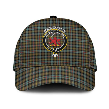 Farquharson Weathered Tartan Classic Cap with Family Crest