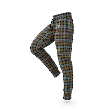 Farquharson Weathered Tartan Joggers Pants with Family Crest