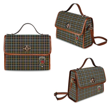 Farquharson Weathered Tartan Waterproof Canvas Bag with Family Crest