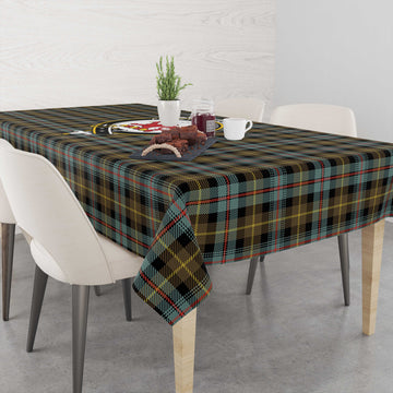 Farquharson Weathered Tatan Tablecloth with Family Crest