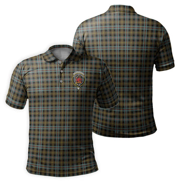 Farquharson Weathered Tartan Men's Polo Shirt with Family Crest
