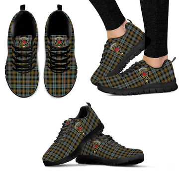 Farquharson Weathered Tartan Sneakers with Family Crest