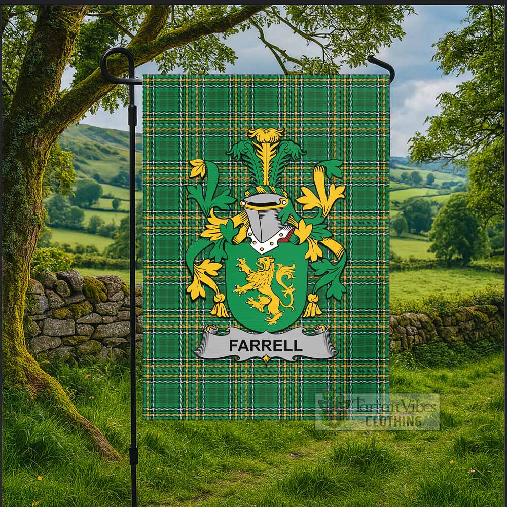 Farrell Irish Clan Tartan Flag with Coat of Arms