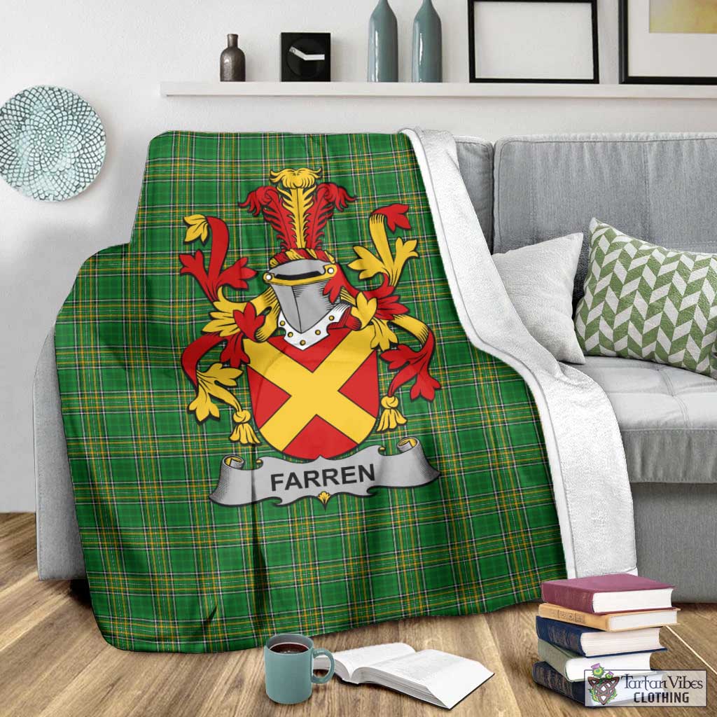 Farren Irish Clan Tartan Blanket with Coat of Arms - Tartan Vibes Clothing