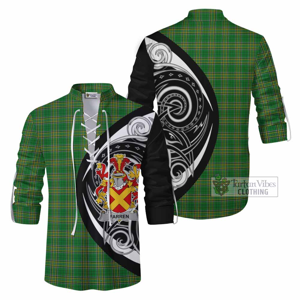 Tartan Vibes Clothing Farren Irish Clan Ghillie Kilt Shirt Celtic Circle Style