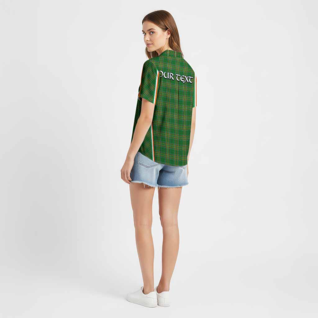 Farren Irish Clan Coat of Arm Tartan Cotton Hawaiian Shirt Flag Style