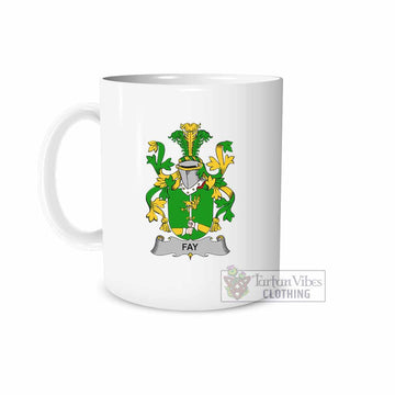 Tartan Vibes Clothing Fay Irish Clan Coat of Arms Ceramic Mug