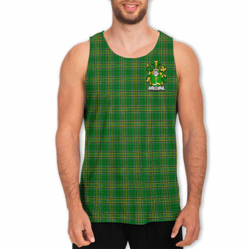 Tartan Vibes Clothing Fay Irish Clan Tartan Men's Tank Top with Coat of Arms