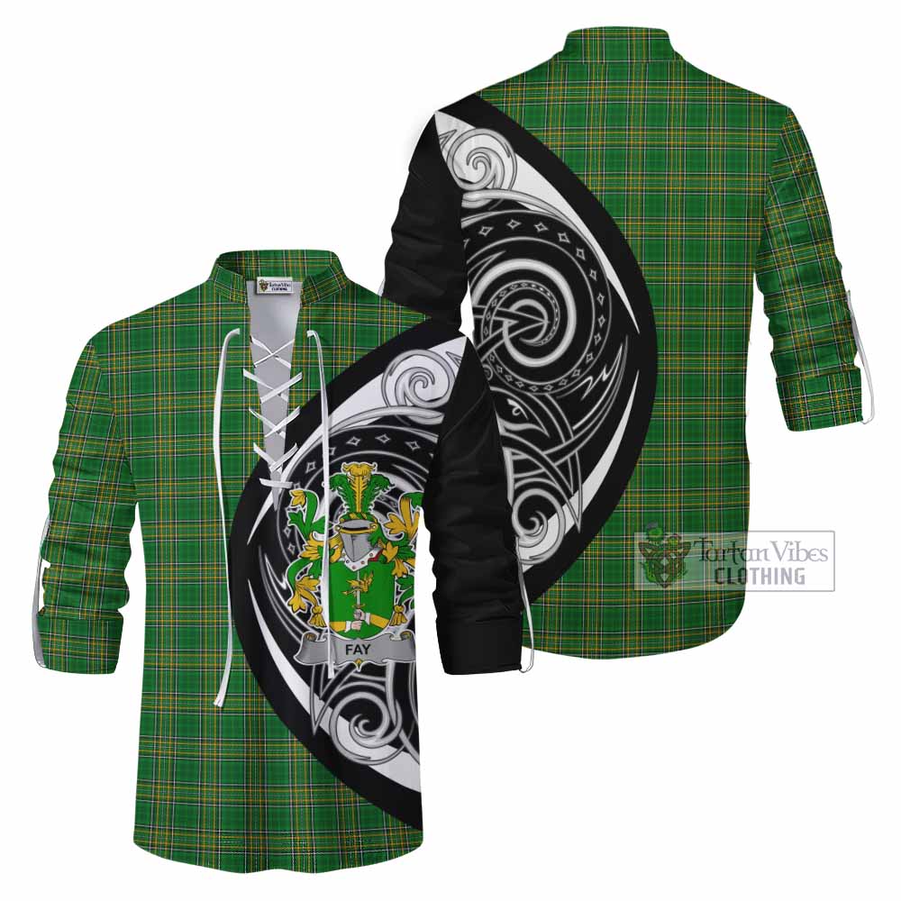 Tartan Vibes Clothing Fay Irish Clan Ghillie Kilt Shirt Celtic Circle Style