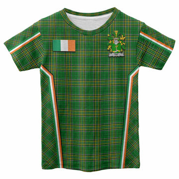 Fay Irish Clan Coat of Arm Tartan Kid T-shirt Flag Style