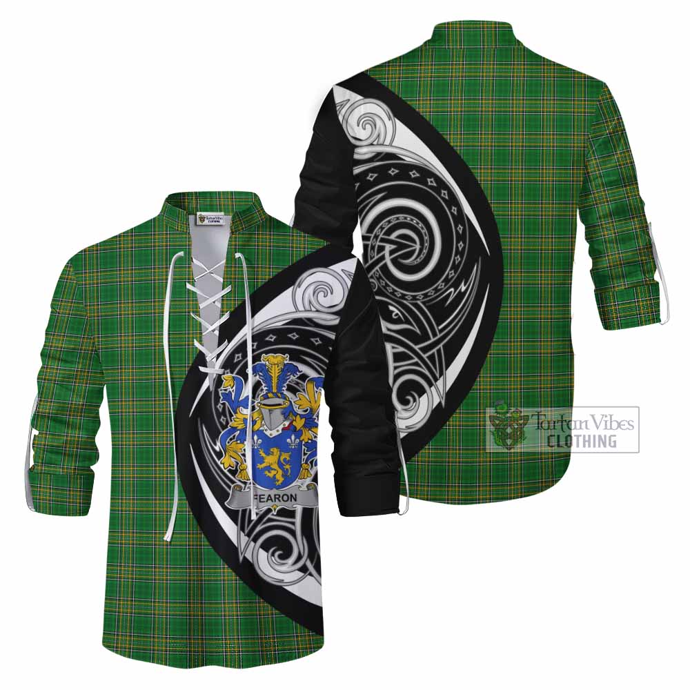 Tartan Vibes Clothing Fearon Irish Clan Ghillie Kilt Shirt Celtic Circle Style