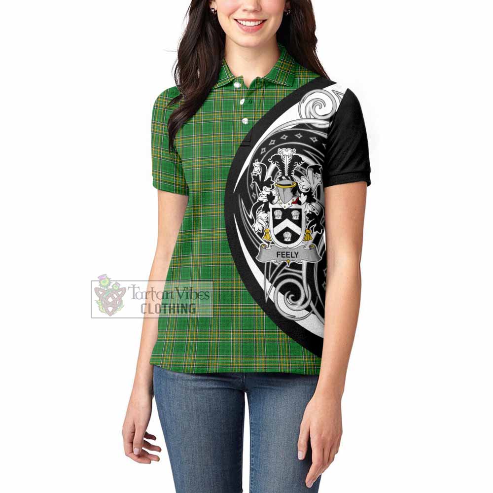 Feely Irish Clan Women's Polo Shirt Celtic Circle Style - Tartan Vibes Clothing