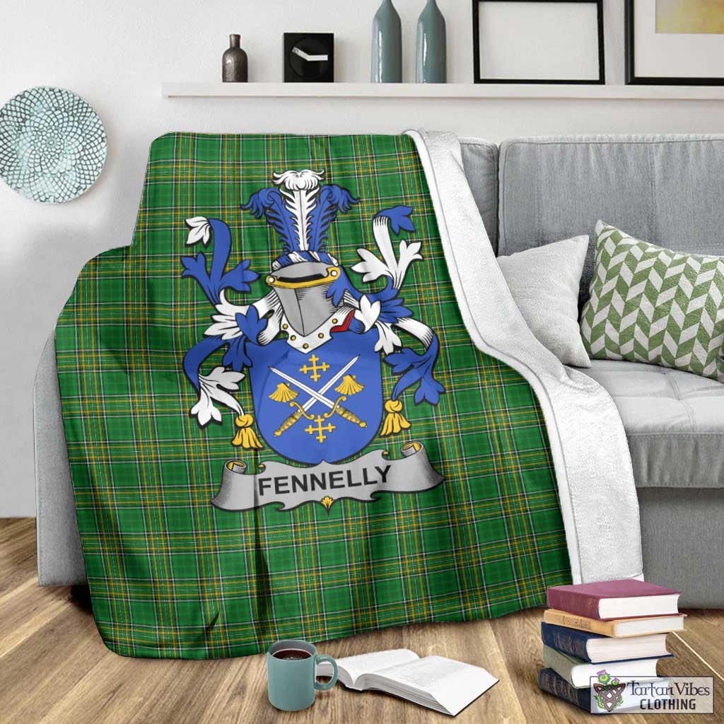 Fennelly Irish Clan Tartan Blanket with Coat of Arms - Tartan Vibes Clothing