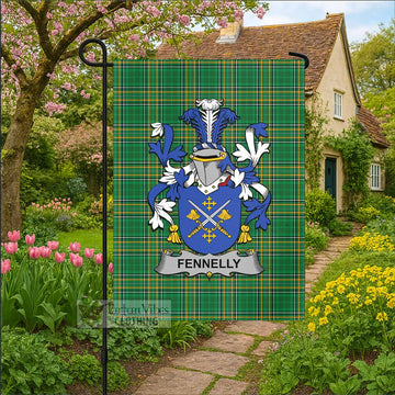 Fennelly Irish Clan Tartan Garden Flag with Coat of Arms