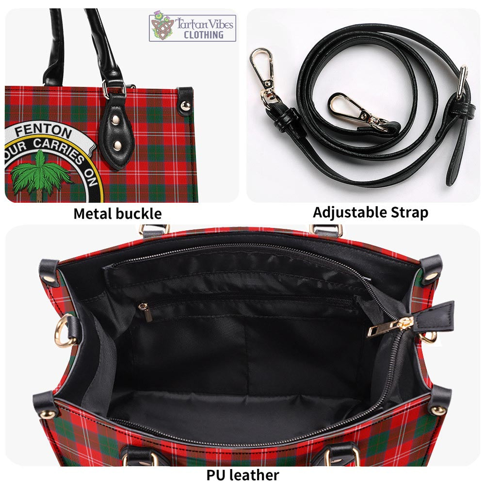 Fenton Tartan Luxury Leather Handbags with Family Crest - Tartan Vibes Clothing