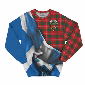 Fenton Tartan Sweatshirt with Family Crest Scotland Patriotic Style Unisex - Tartan Vibes Clothing