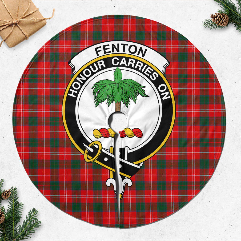 Fenton Tartan Christmas Tree Skirt with Family Crest 47*47 inch - Tartan Vibes Clothing