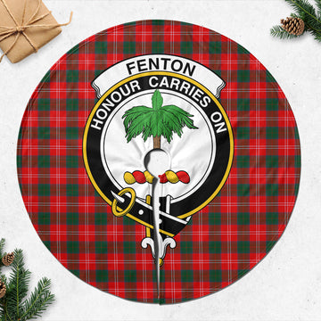 Fenton Tartan Christmas Tree Skirt with Family Crest 47*47 inch - Tartan Vibes Clothing