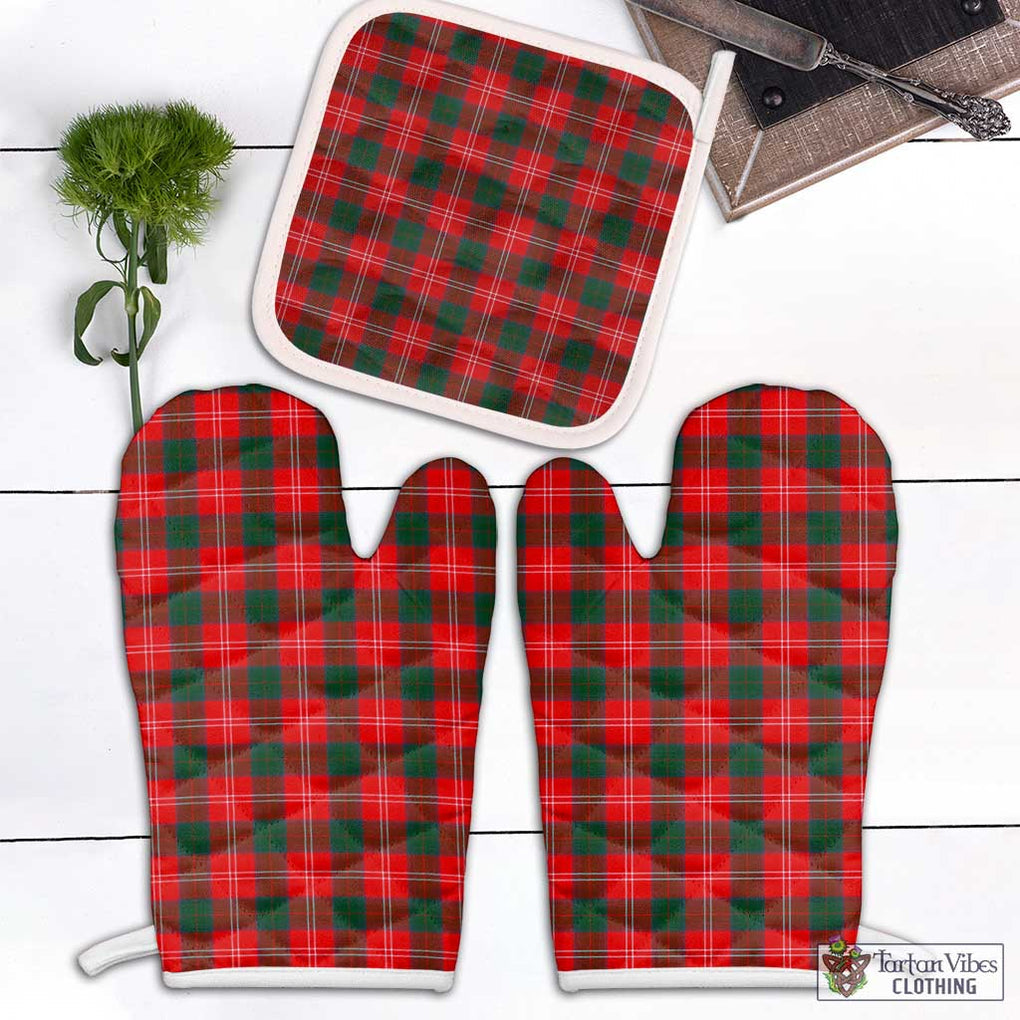 Fenton Tartan Combo Oven Mitt & Pot-Holder Combo 2 Oven Mitt & 1 Pot-Holder Black - Tartan Vibes Clothing