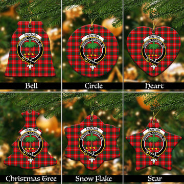 Fenton Tartan Christmas Ceramic Ornaments with Family Crest Ceramic - Tartan Vibes Clothing