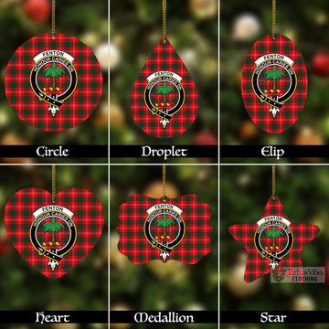 Fenton Tartan Christmas Aluminium Ornament with Family Crest Aluminium - Tartan Vibes Clothing