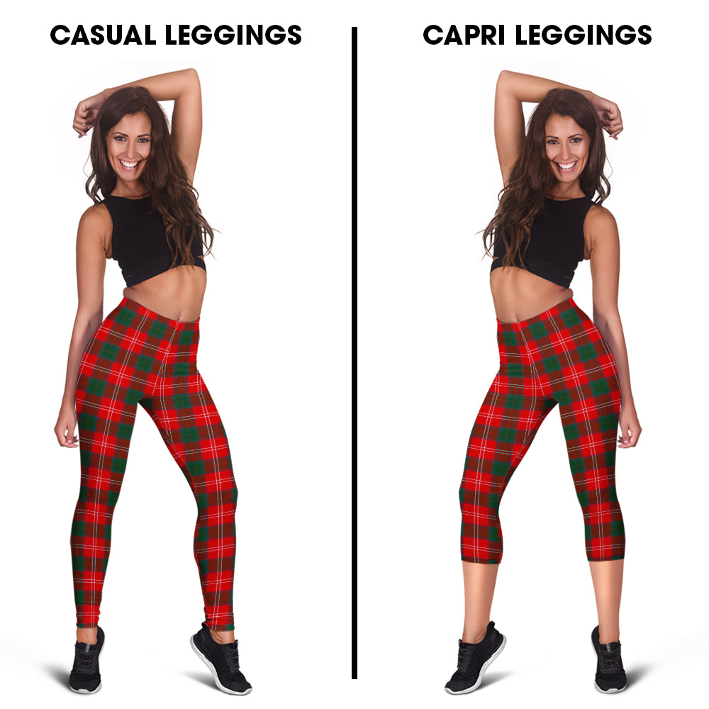 Fenton Tartan Womens Leggings Capri Leggings - Tartan Vibes Clothing