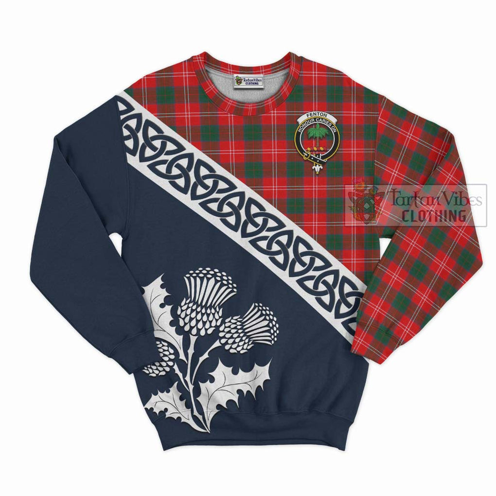 Fenton Tartan Sweatshirt Featuring Thistle and Scotland Map Unisex - Tartan Vibes Clothing