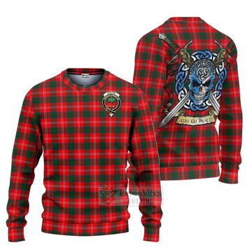 Fenton Tartan Ugly Sweater with Family Crest Celtic Skull Style Unisex - Tartan Vibes Clothing