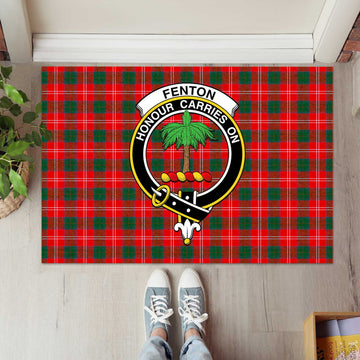 Fenton Tartan Rubber Doormat with Family Crest L 60*90cm - Tartan Vibes Clothing