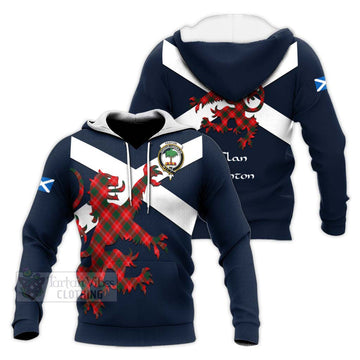 Fenton Tartan Lion Rampant Knitted Hoodie Proudly Display Your Heritage with Alba Gu Brath and Clan Name Unisex Knitted Pullover Hoodie - Tartan Vibes Clothing