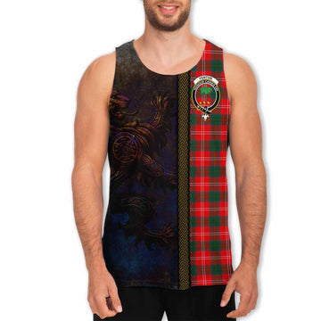 Fenton Tartan Family Crest Men's Tank Top Alba Gu Brath Be Brave Lion Ancient Style Men - Tartan Vibes Clothing