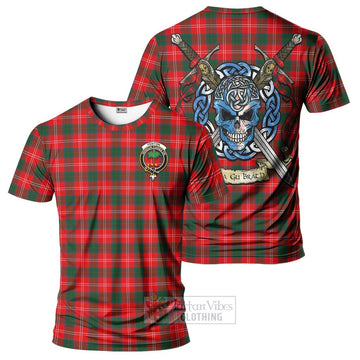 Fenton Tartan T-Shirt with Family Crest Celtic Skull Style Kid's Shirt - Tartan Vibes Clothing