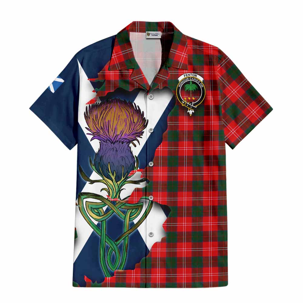 Fenton Tartan Family Crest Hawaiian Shirt Scottish Thistle Celtic Inspired Kid - Tartan Vibes Clothing