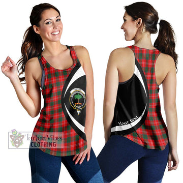 Fenton Tartan Women's Racerback Tanks with Family Crest Circle Style 4XL - Tartan Vibes Clothing