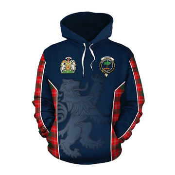 Fenton Tartan Cotton Hoodie with Family Crest and Lion Rampant Vibes Sport Style Pullover Hoodie XS - Tartan Vibes Clothing