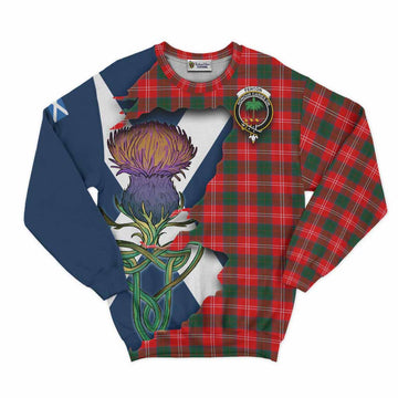 Tartan Vibes Clothing Fenton Tartan Family Crest Sweatshirt Scottish Thistle Celtic Inspired