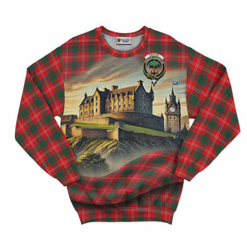 Fenton Tartan Family Crest Sweatshirt with Scottish Ancient Castle Style Unisex - Tartan Vibes Clothing