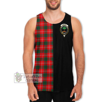 Fenton Tartan Men's Tank Top with Family Crest and Half Of Me Style Men - Tartan Vibes Clothing