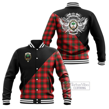 Fenton Tartan Baseball Jacket with Family Crest and Military Logo Style Unisex - Tartan Vibes Clothing