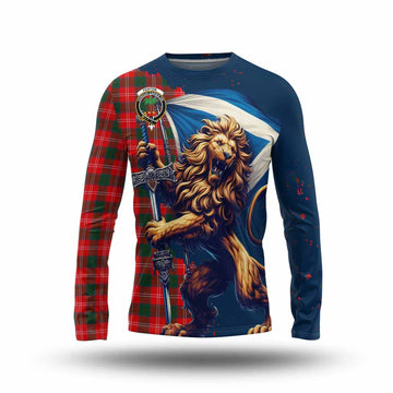 Fenton Tartan Family Crest Long Sleeve T-Shirt with Scottish Majestic Lion Unisex - Tartan Vibes Clothing