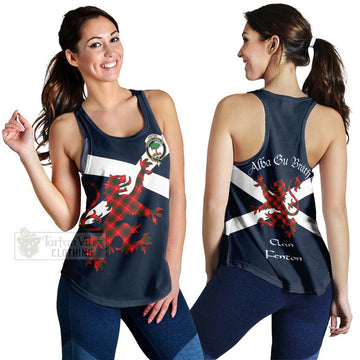 Fenton Tartan Lion Rampant Women's Racerback Tanks Proudly Display Your Heritage with Alba Gu Brath and Clan Name 4XL - Tartan Vibes Clothing