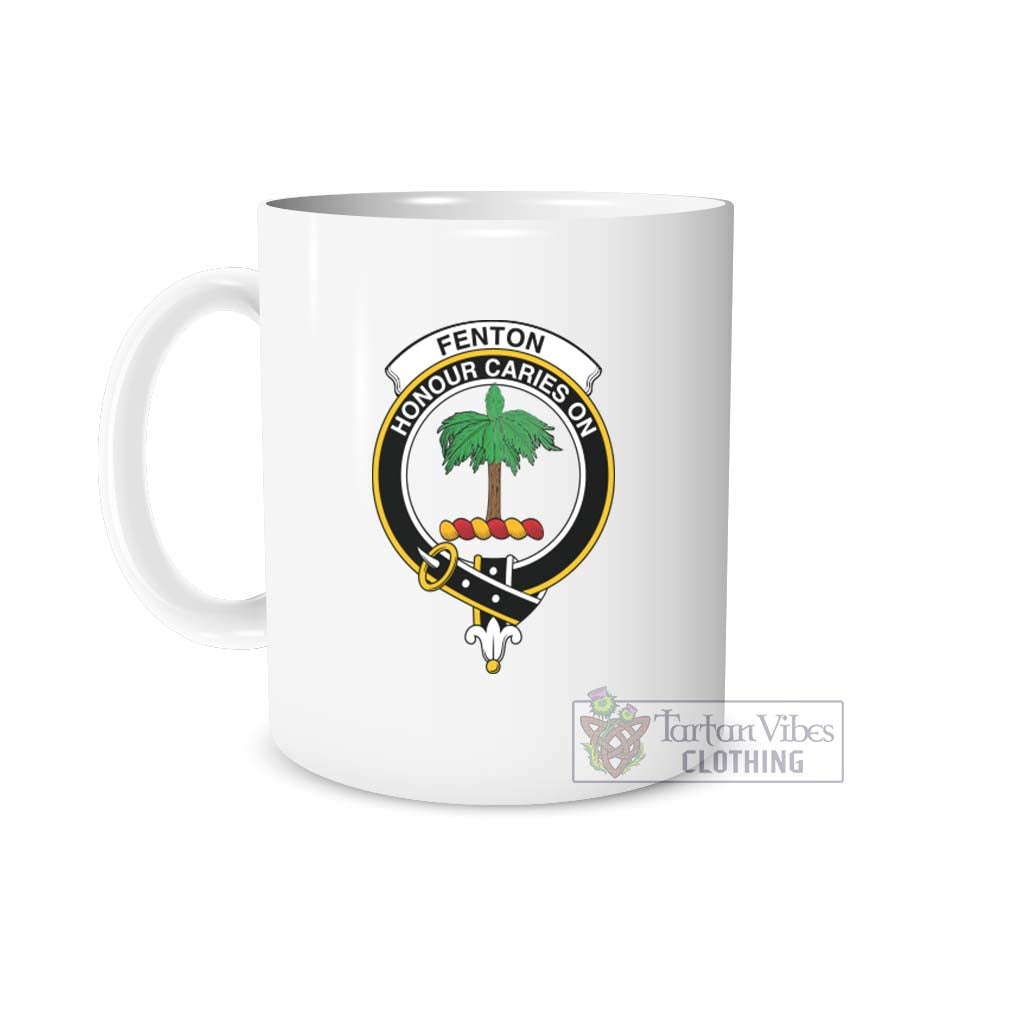 Fenton Family Crest Ceramic Mug White - 2D-tartanvibesclothing
