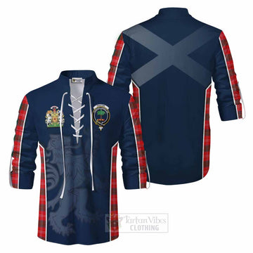 Fenton Tartan Ghillie Kilt Shirt with Family Crest and Lion Rampant Vibes Sport Style Men - Tartan Vibes Clothing